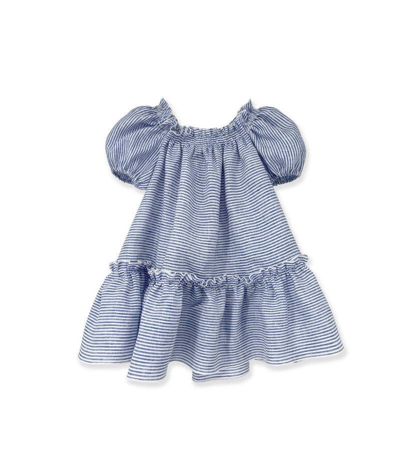 La Stupenderia WHITE AND BLUE STRIPED DRESS Moda