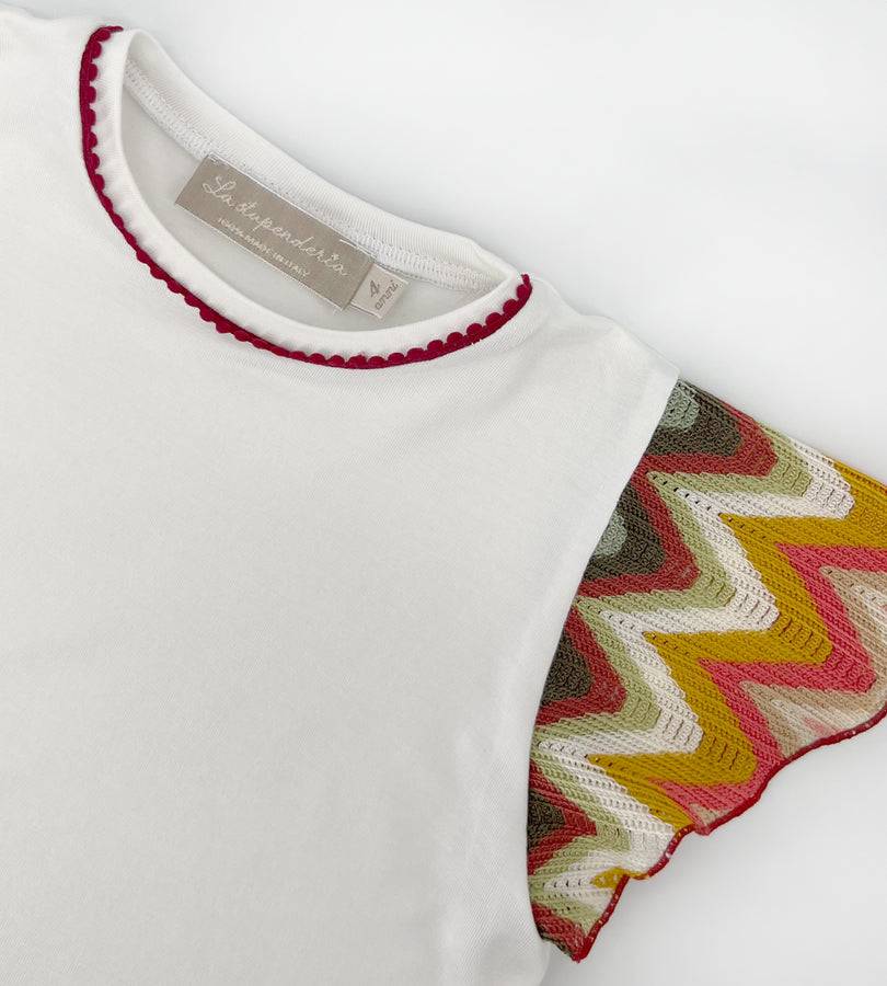 La Stupenderia T-SHIRT BIANCA E MULTICOLOR Promozione
