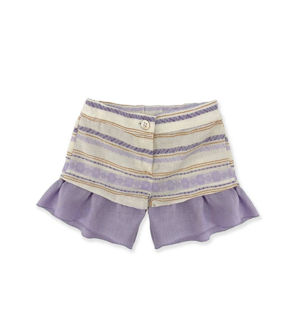 La Stupenderia SHORTS A RIGHE LILLA