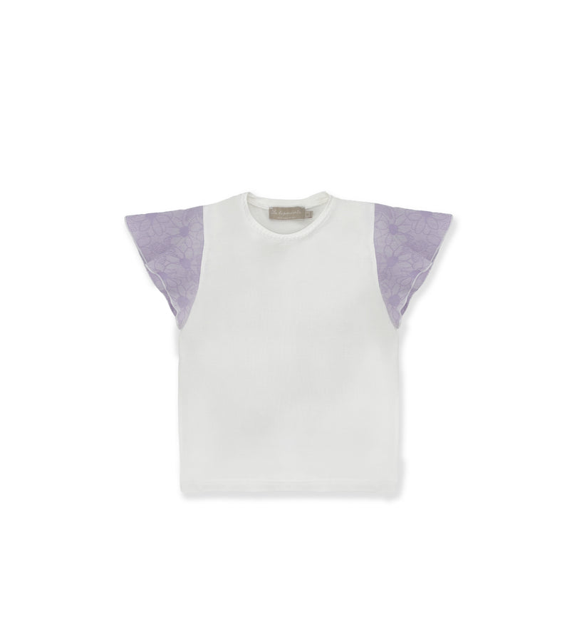 La Stupenderia WHITE AND LILAC T-SHIRT Pezzi Unici