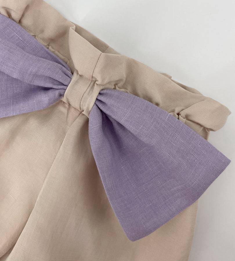 La Stupenderia LILLA AND BEIGE SHORTS Negozi Online