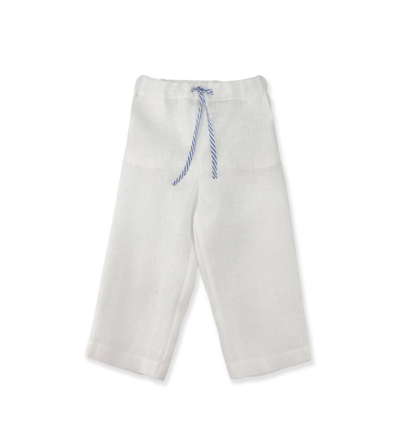 La Stupenderia PANTALONE LINO BIANCO Affare Del Giorno