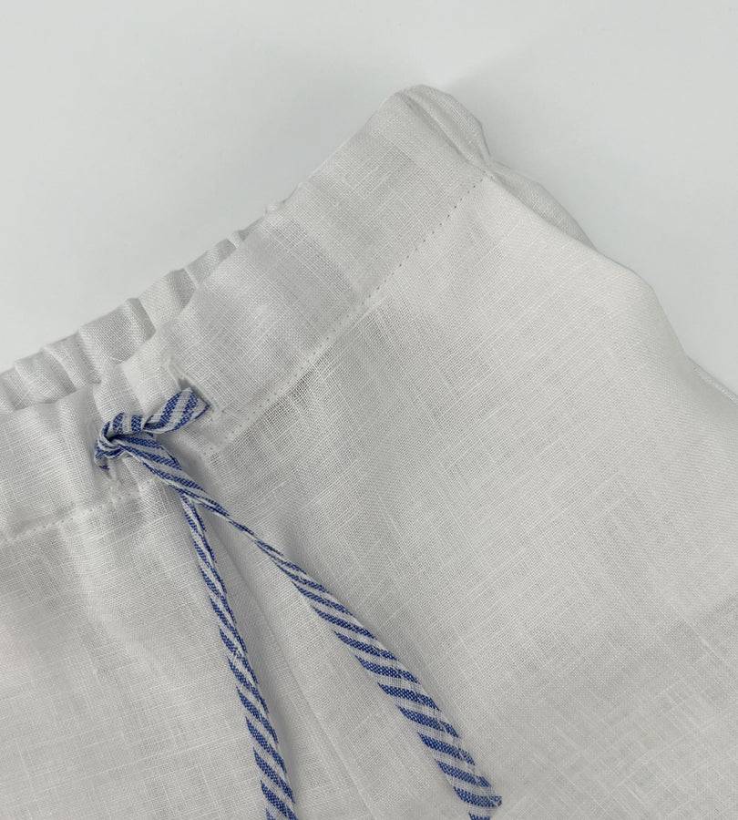 La Stupenderia PANTALONE LINO BIANCO Affare Del Giorno