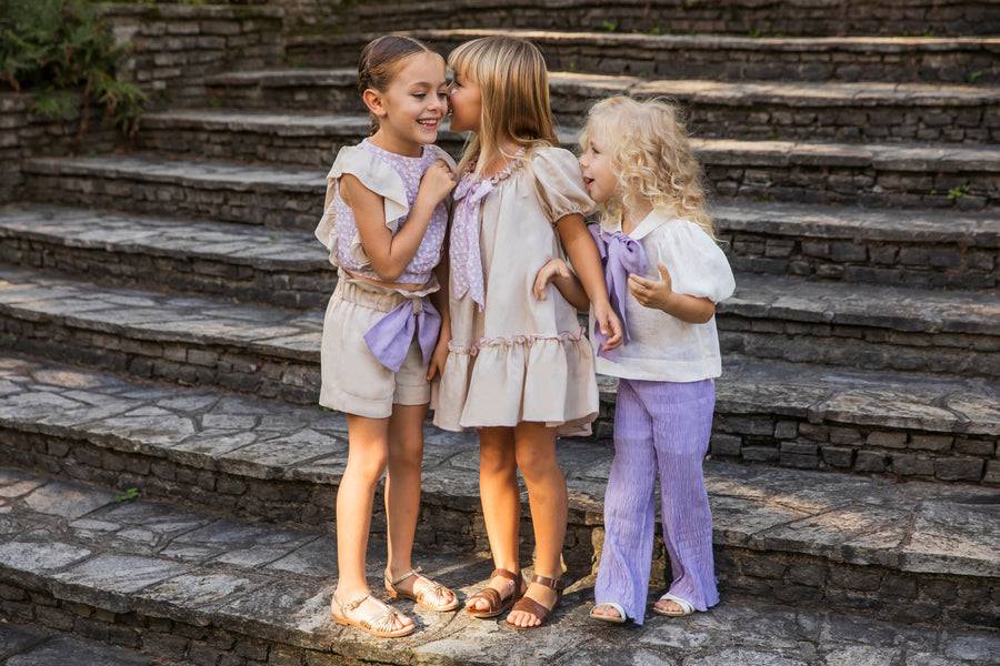 La Stupenderia TOP FIOCCO LILLA Sottocosto