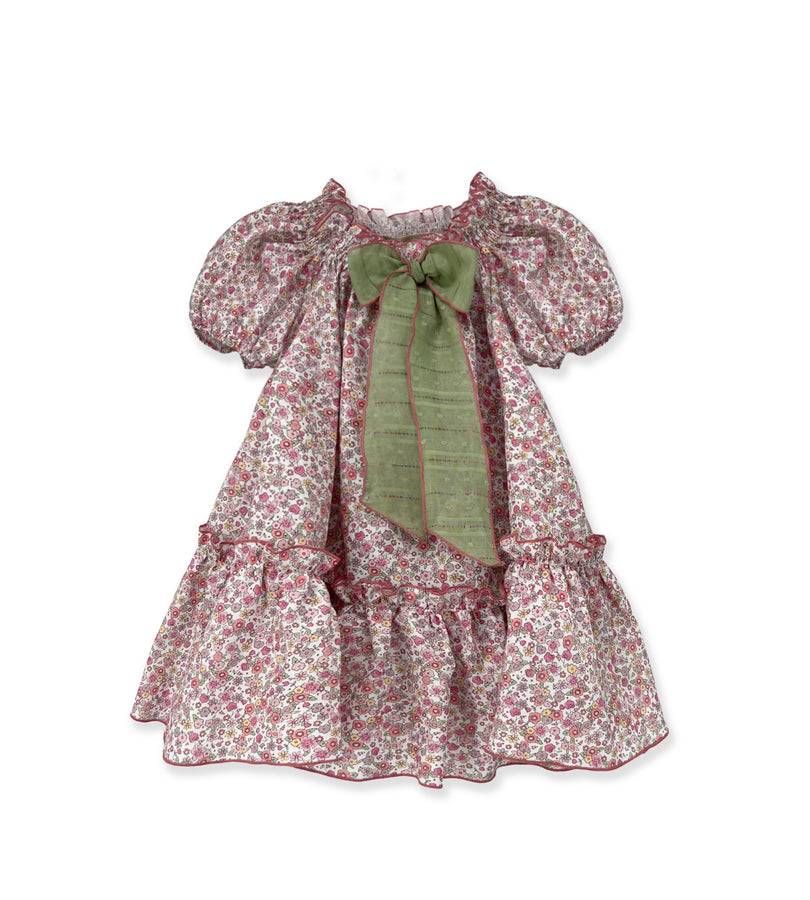 La Stupenderia FLORAL DRESS WITH GREEN BOW Online