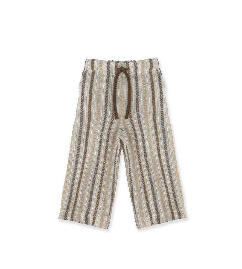 La Stupenderia PANTALONE A RIGHE BEIGE Vendita Calda