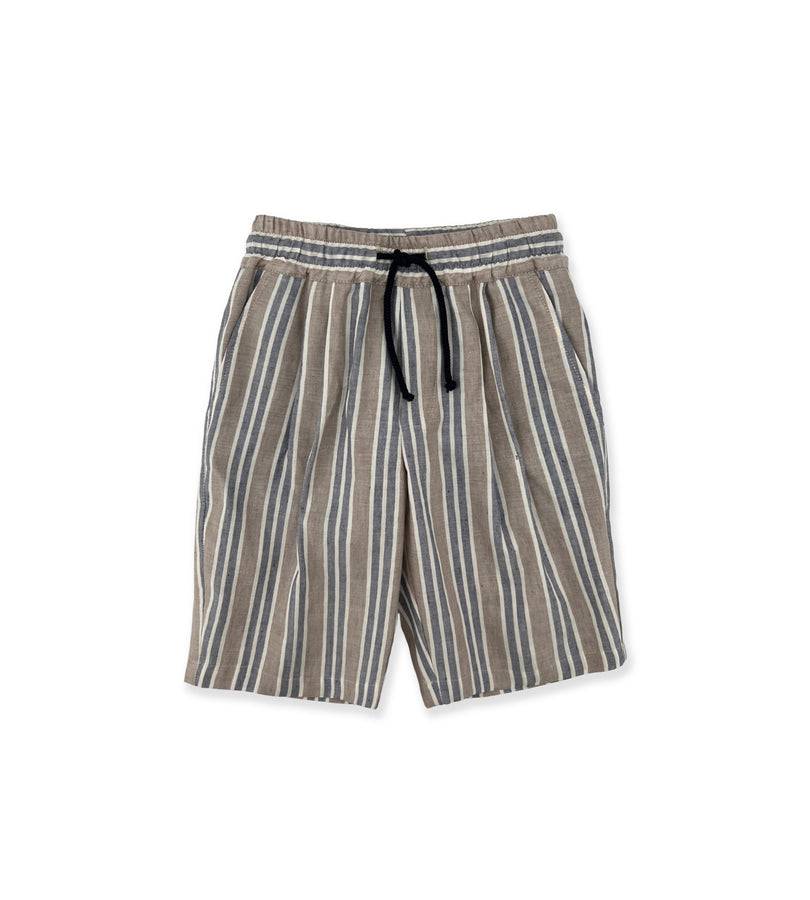 La Stupenderia BEIGE-BLUE STRIPED SHORTS Negozio