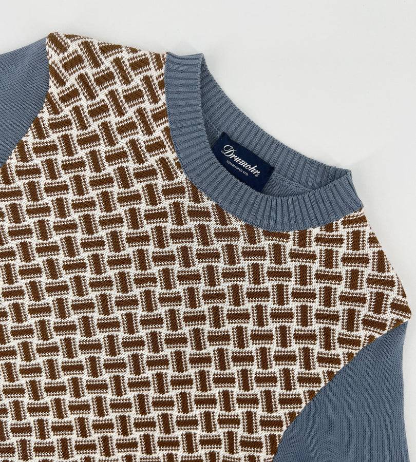 La Stupenderia BLUE AND COCOA KNIT SWEATER In Linea