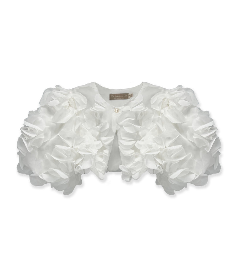 La Stupenderia WHITE JACKET WITH PETALS Offerta