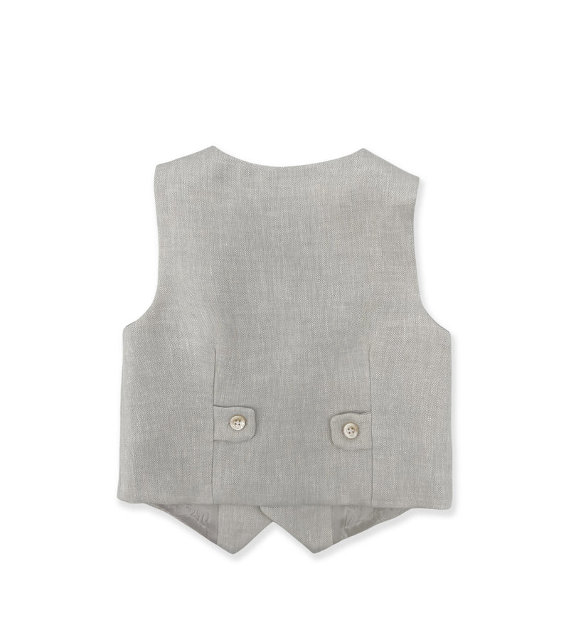 La Stupenderia BEIGE LINO VEST Shopping Online