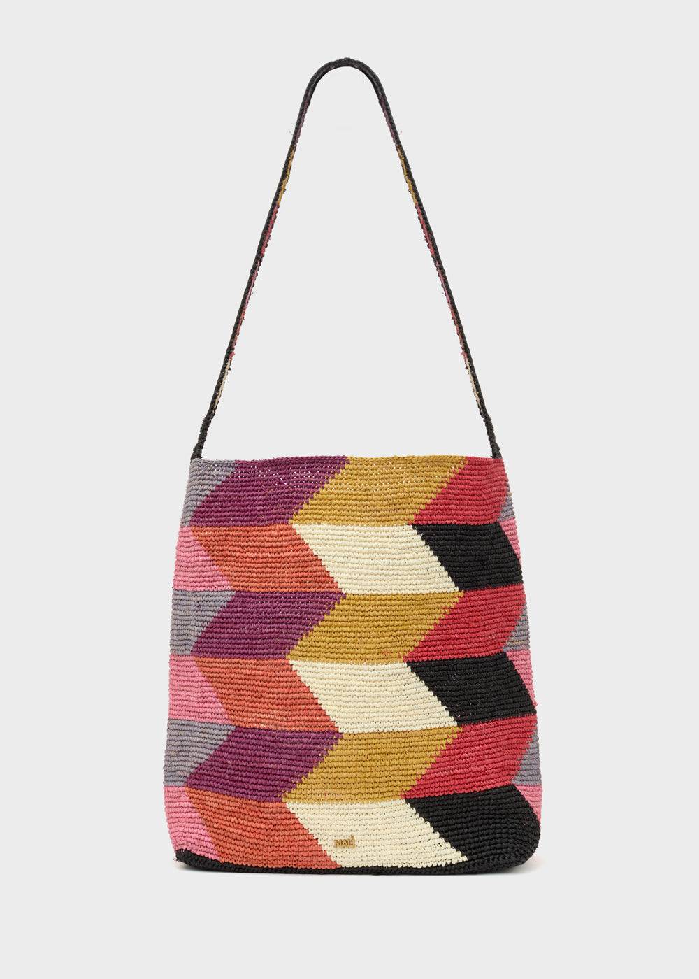 ﻿Nalí SUKY BAG IN MULTI RAFFIA + COLORS Sconto