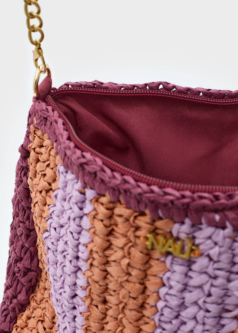 Nalí NANA POUCH IN RAFFIA + COLORS In Vendita