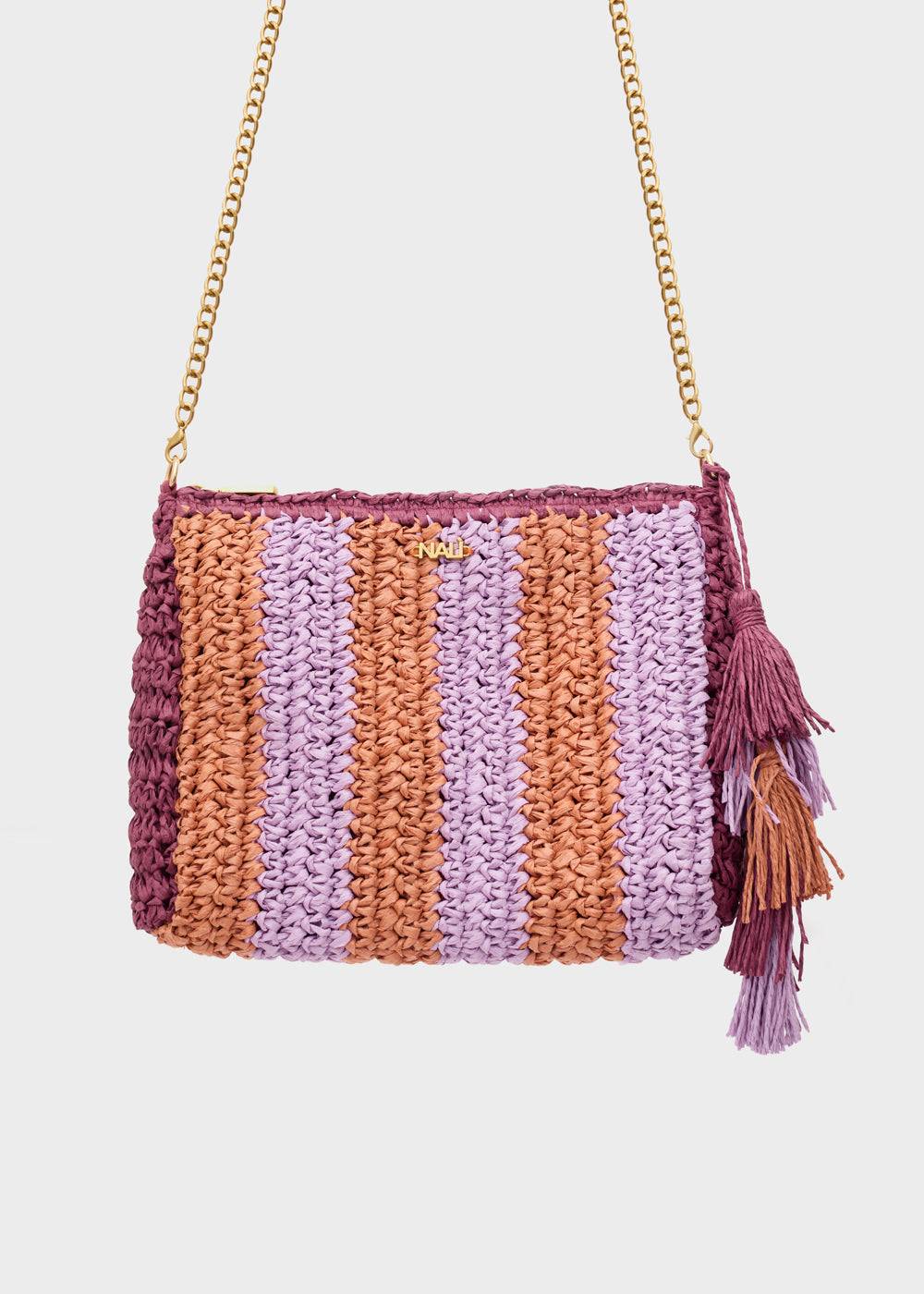 Nalí NANA POUCH IN RAFFIA + COLORS In Vendita