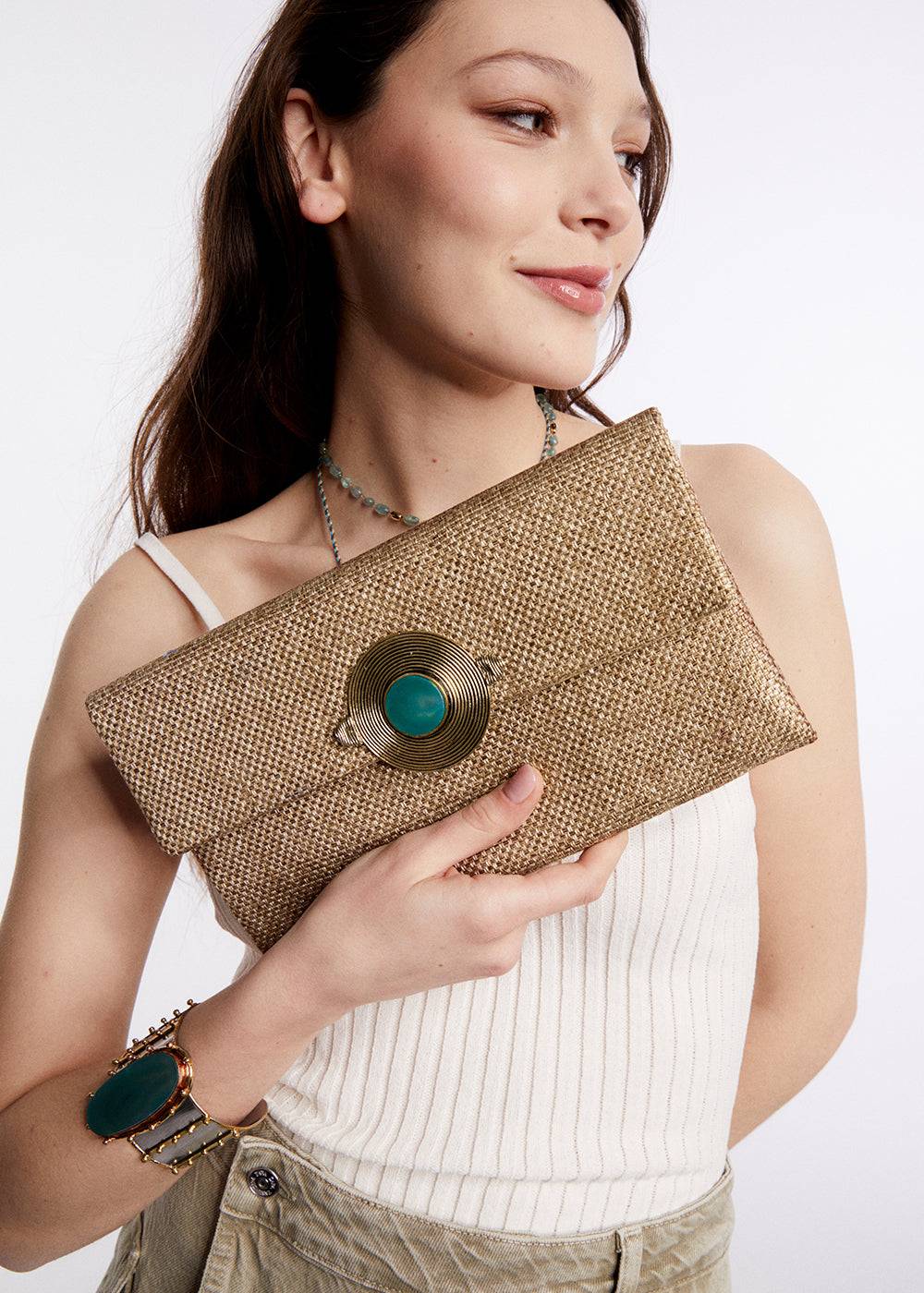 Nalí LIRIKA POUCH W/ NATURAL STONE + COLORS Saldi