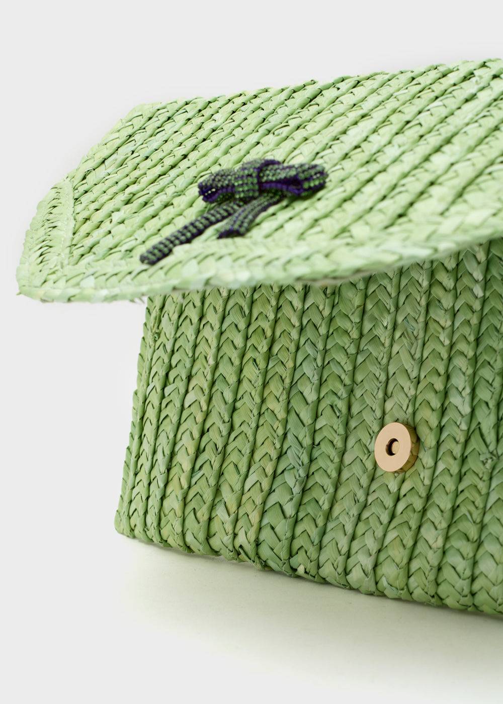 Nalí SAMI CLUTCH IN STRAW+ BOW + COLORS Offerte