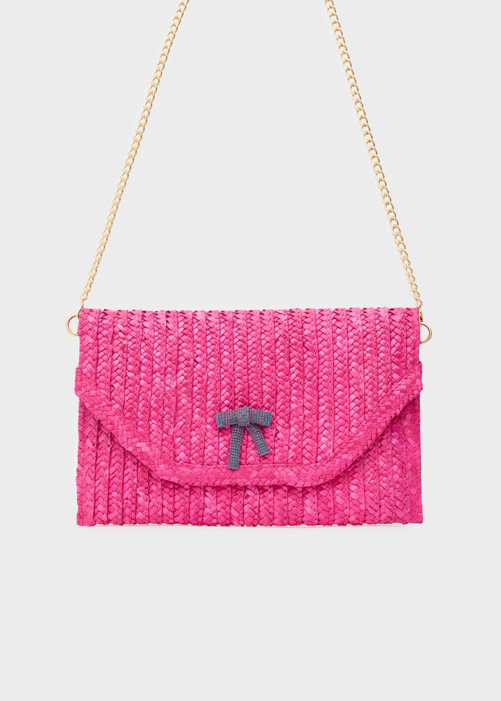 Nalí SAMI CLUTCH IN STRAW+ BOW + COLORS Offerte