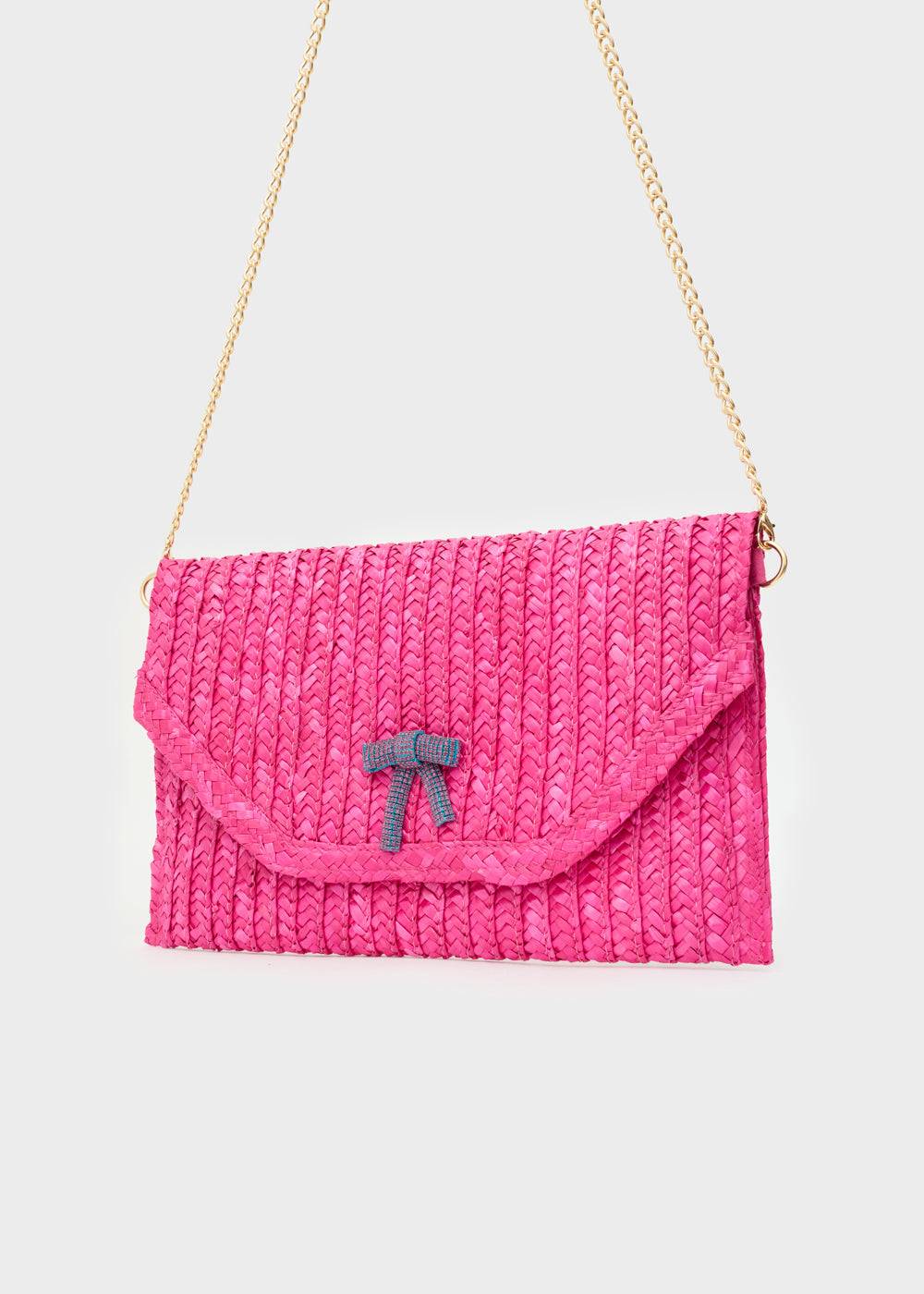 Nalí SAMI CLUTCH IN STRAW+ BOW + COLORS Offerte
