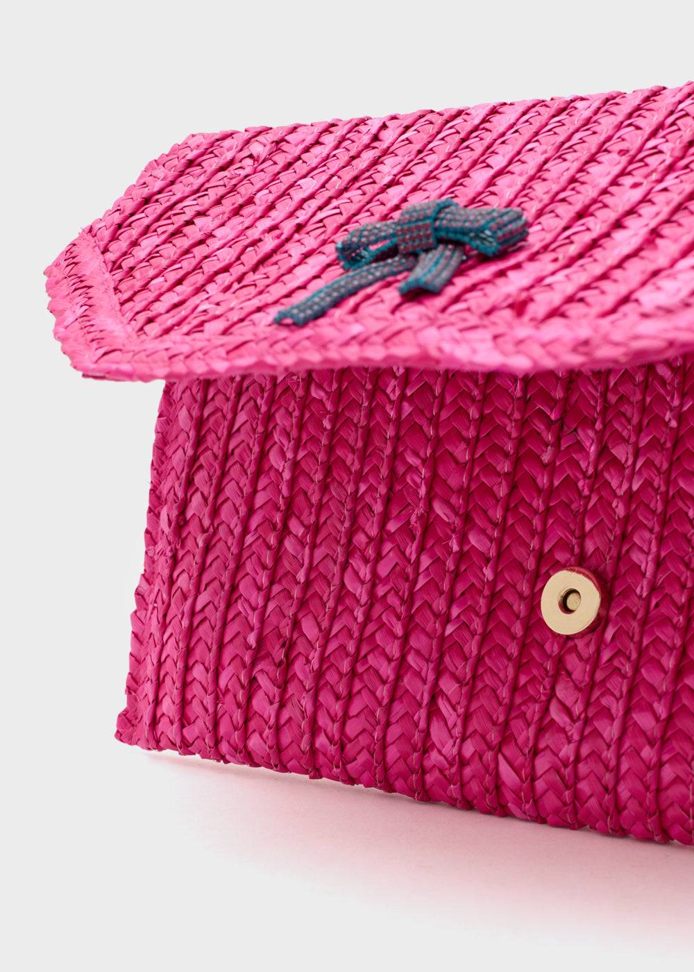 Nalí SAMI CLUTCH IN STRAW+ BOW + COLORS Offerte