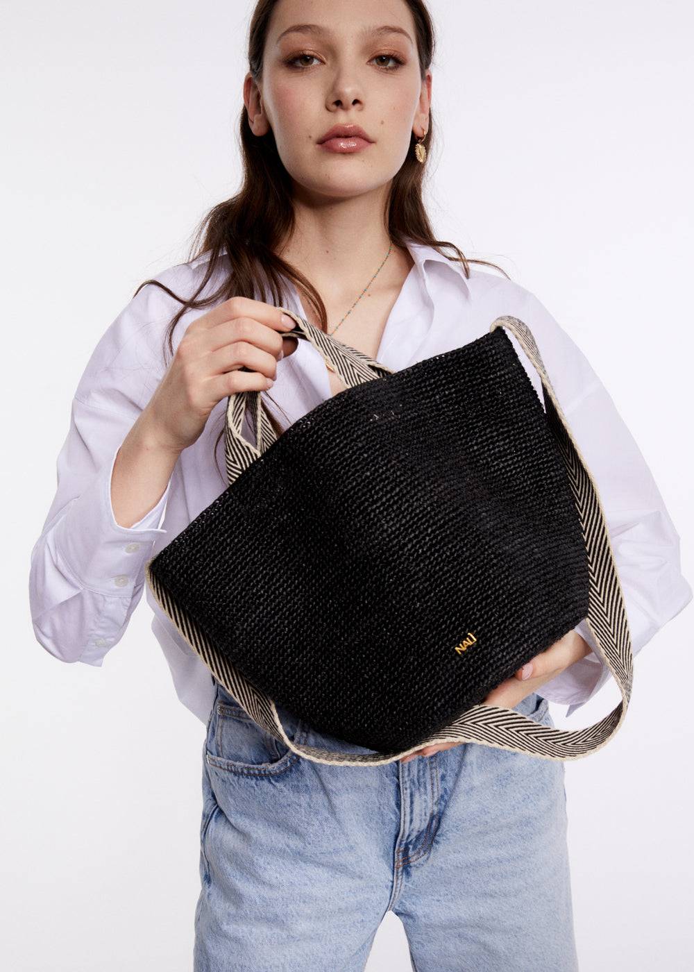 Nalí DEVON SMALL SHOPPER BAG IN RAFFIA + COLORS Fino al 55% di sconto