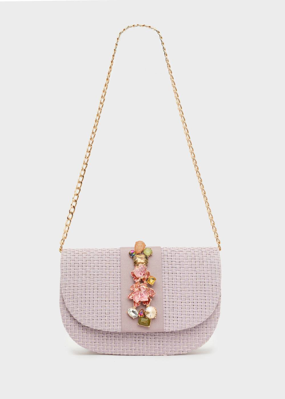 Nalí CARLA CLUTCH W/ FLOWER CLOSURE + COLORS Vendita Calda