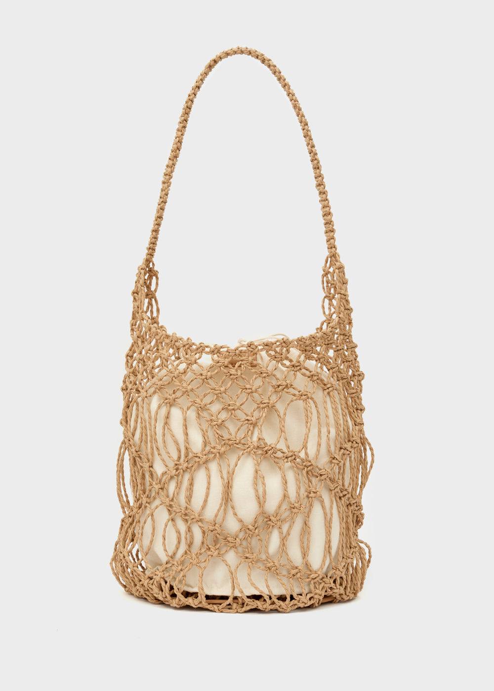 Nalí SYLVIA BUCKET BAG IN RAFFIA + COLORS I Più Venduti