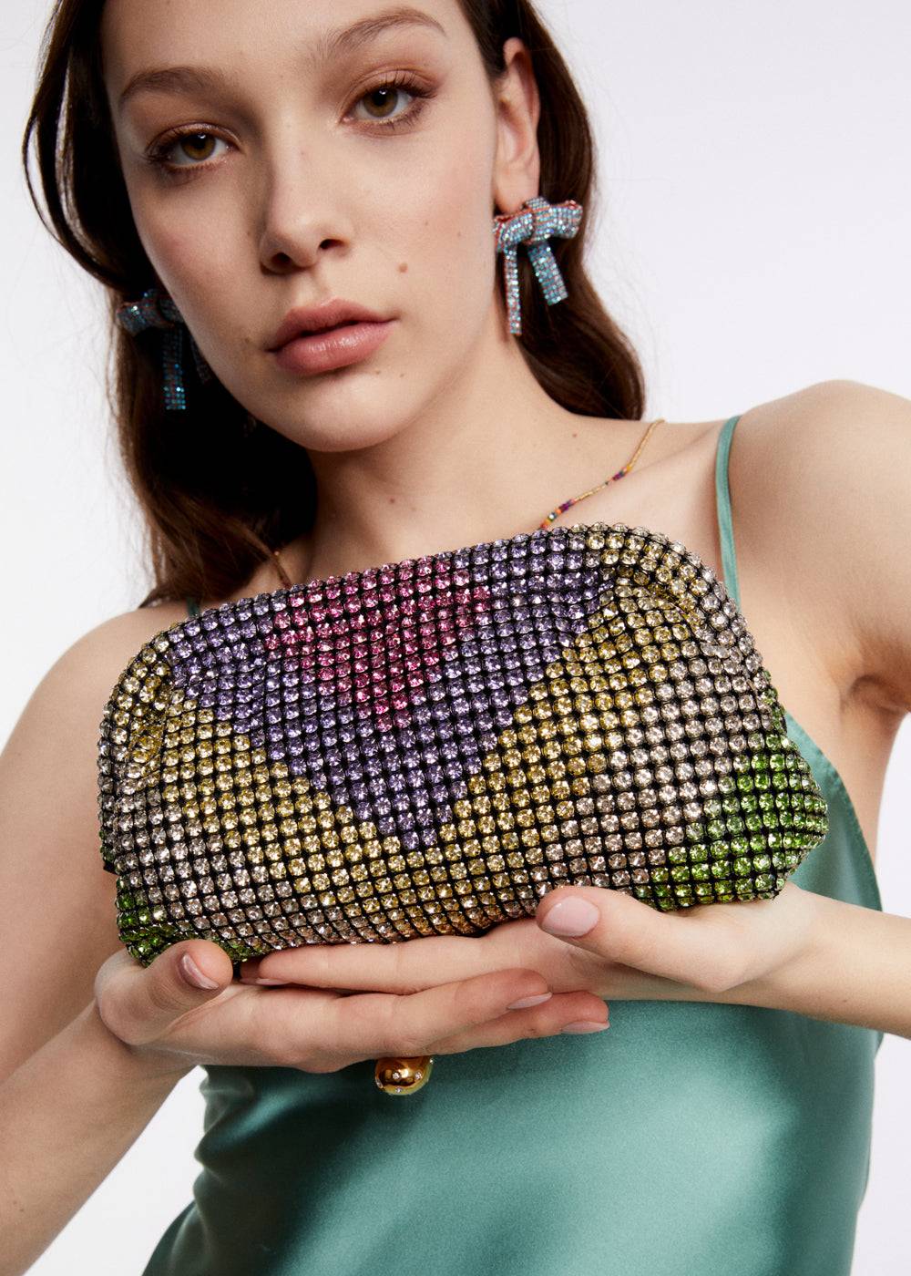 Nalí SPARK ARROW POCHETTE W/ MULTI STONES In Linea