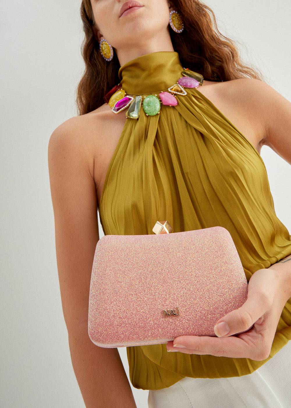 Nalí KARINA CLUTCH IN METALLIC + COLORS Soddisfazione Garantita