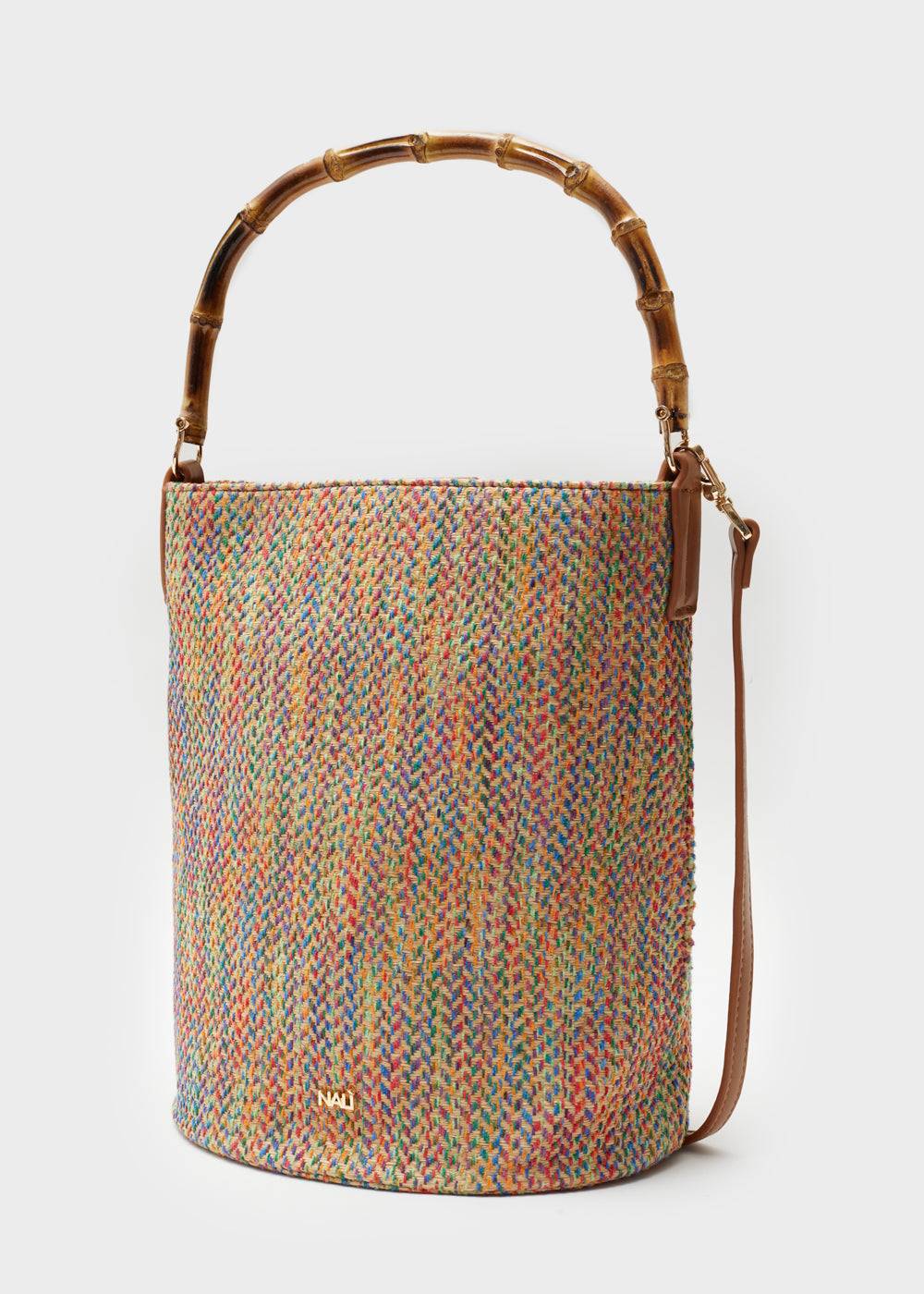 Nalí WENDY BUCKET BAG BAMBOO HANDLE + COLORS Promozione Limitata