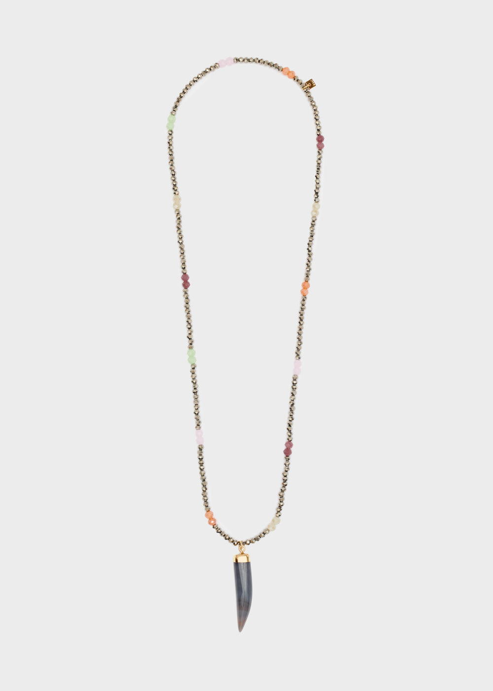 Nalí HORN NECKLACE W/ GOLD BEADS + COLORS Prezzo Ridotto