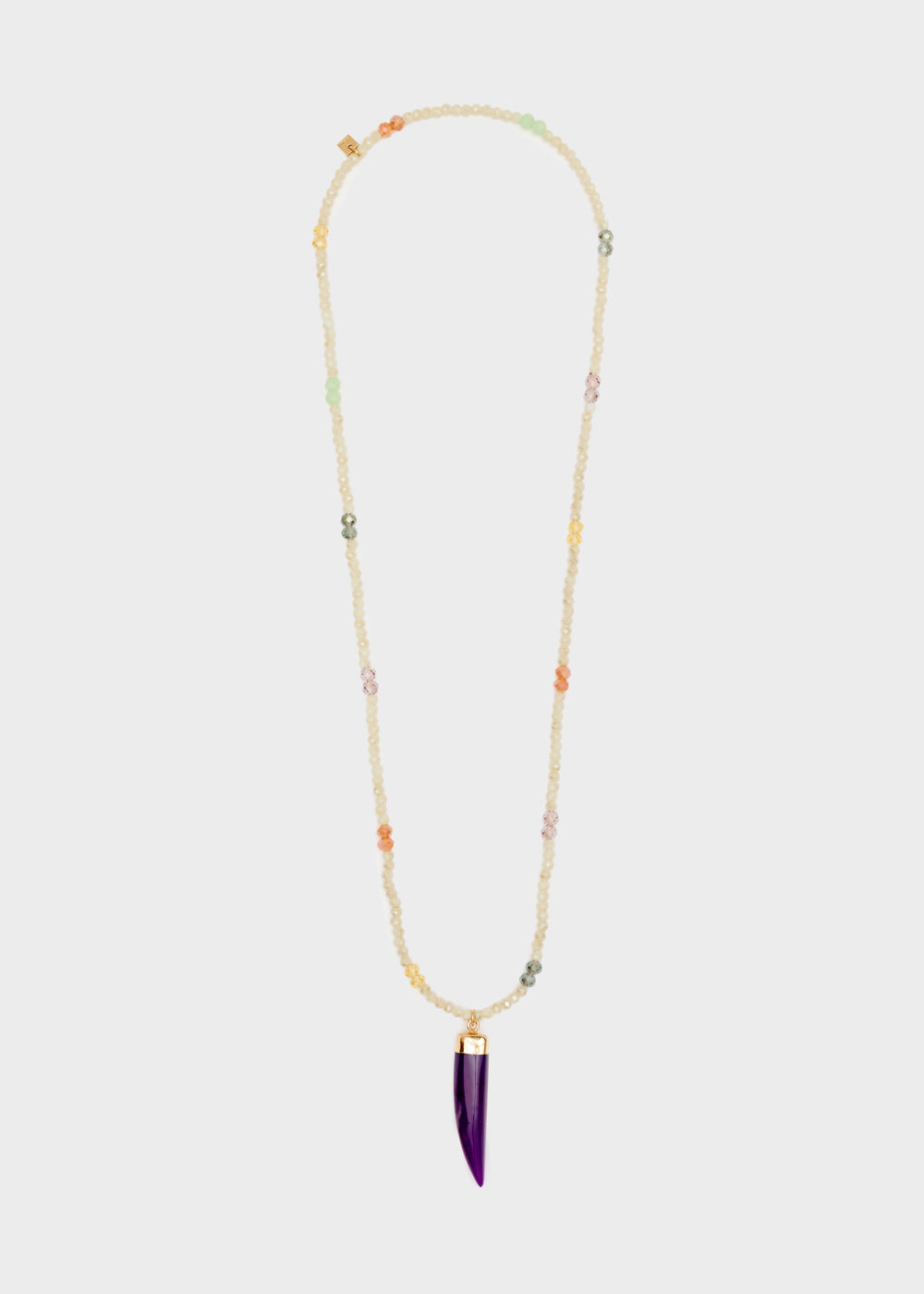 Nalí HORN NECKLACE W/ GOLD BEADS + COLORS Prezzo Ridotto