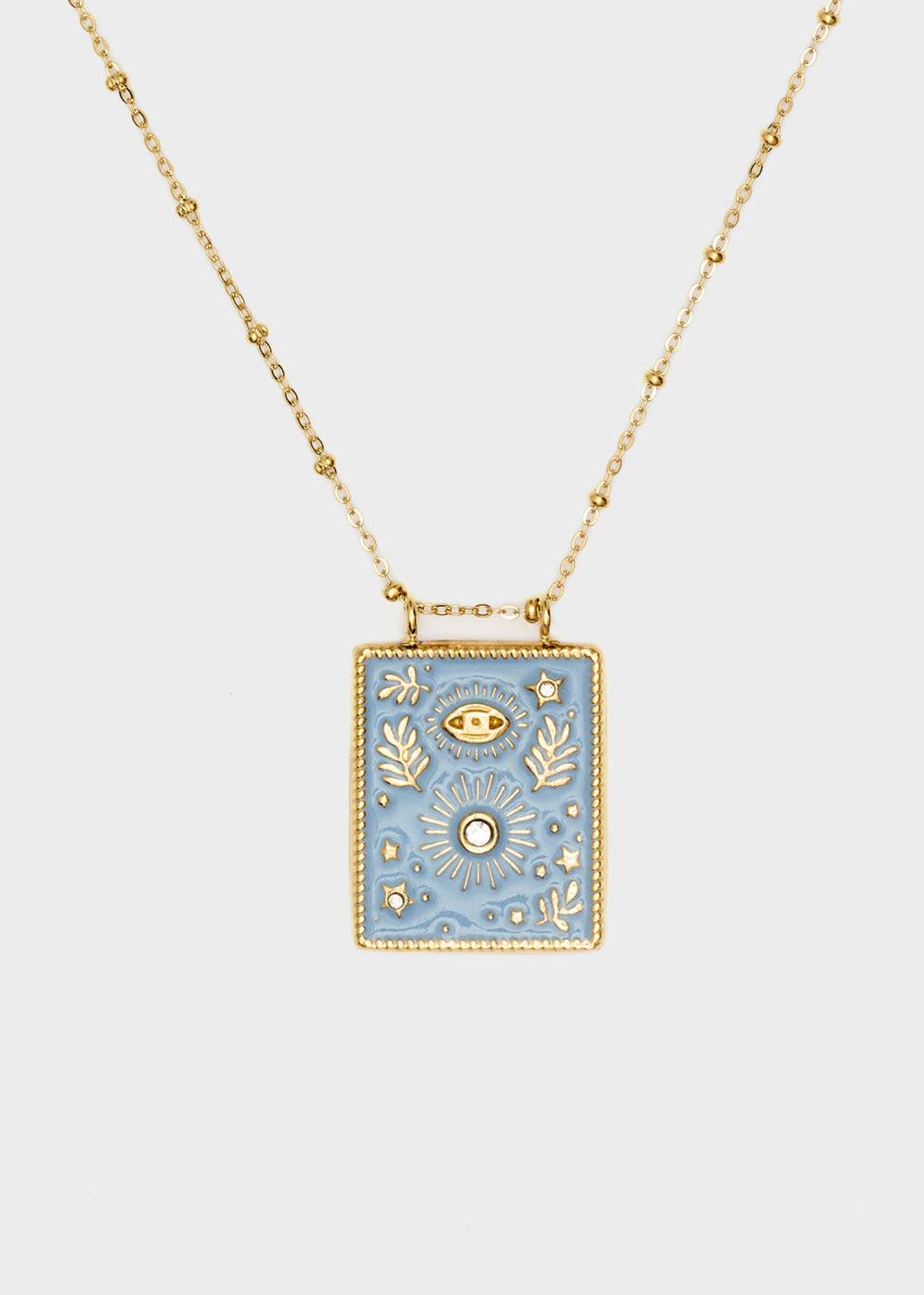 Nalí S.STEEL SOLE SMALL NECKLACE GOLD + COLORS Sconto