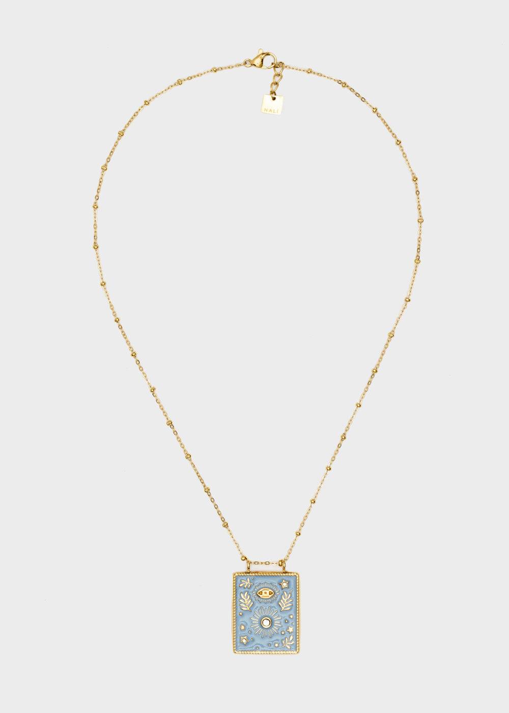 Nalí S.STEEL SOLE SMALL NECKLACE GOLD + COLORS Sconto