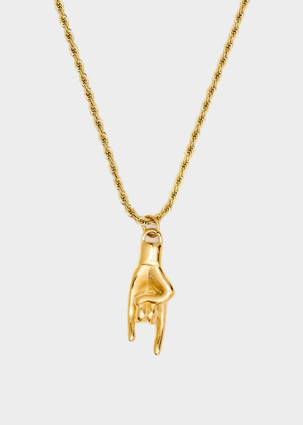 Nalí NECKLACE W/ HAND PENDANT 14KT G.P Online