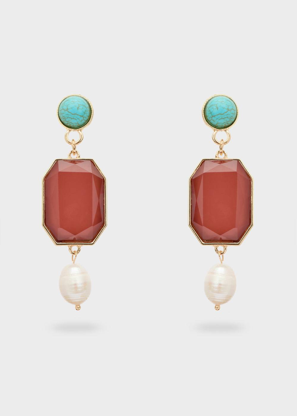Nalí BRINA EARRINGS WITH PENDANT + COLORS Vendita Economica