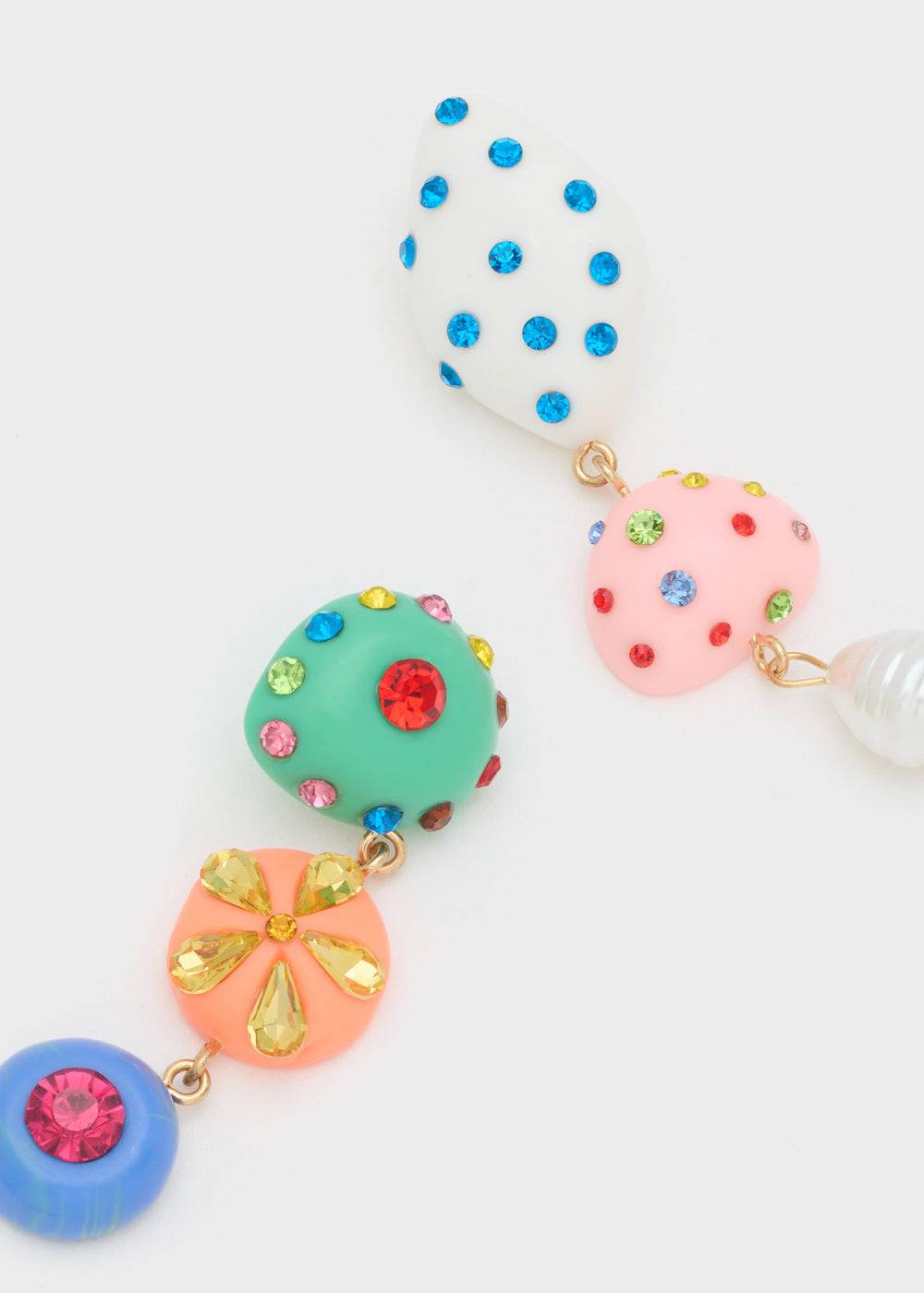 Nalí LONG EARRINGS IN MULTICOLOR RESIN I Più Venduti