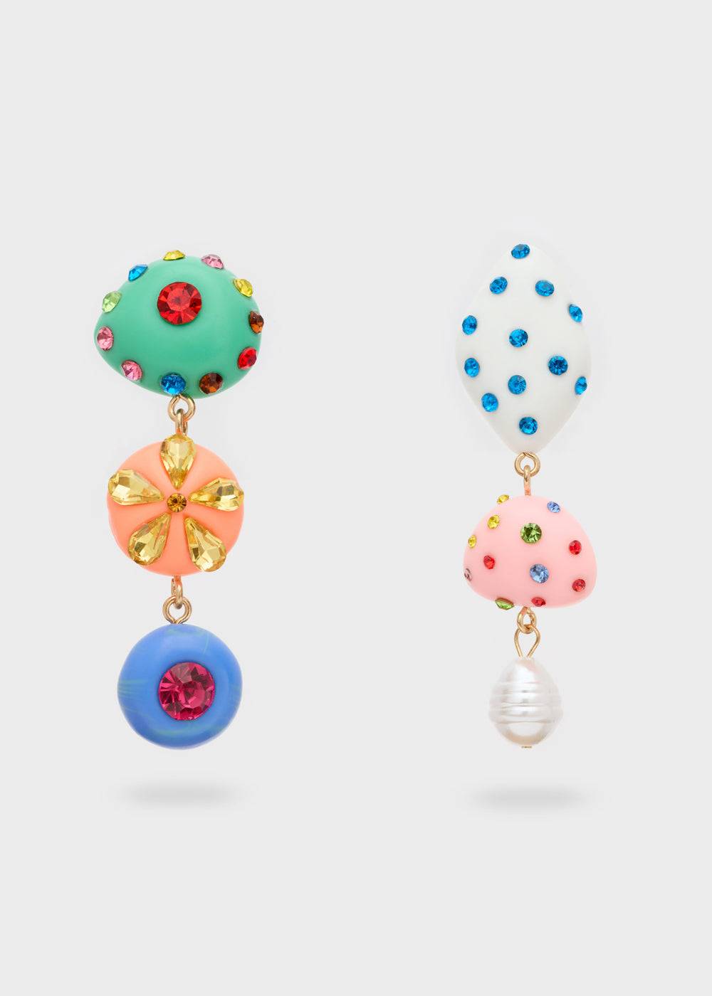 Nalí LONG EARRINGS IN MULTICOLOR RESIN I Più Venduti