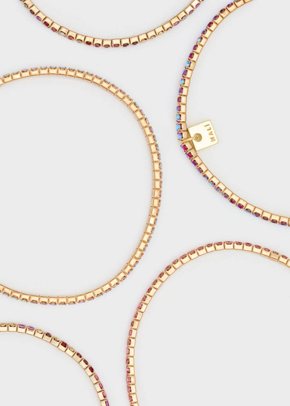 Nalí NESSY 5 BRACELETS SET WITH STONES + COLORS Nuova