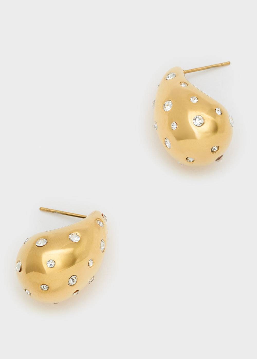 Nalí LEXY EARRINGS W/ CLEAR STONES 14KT G.P. + COLORS Moda