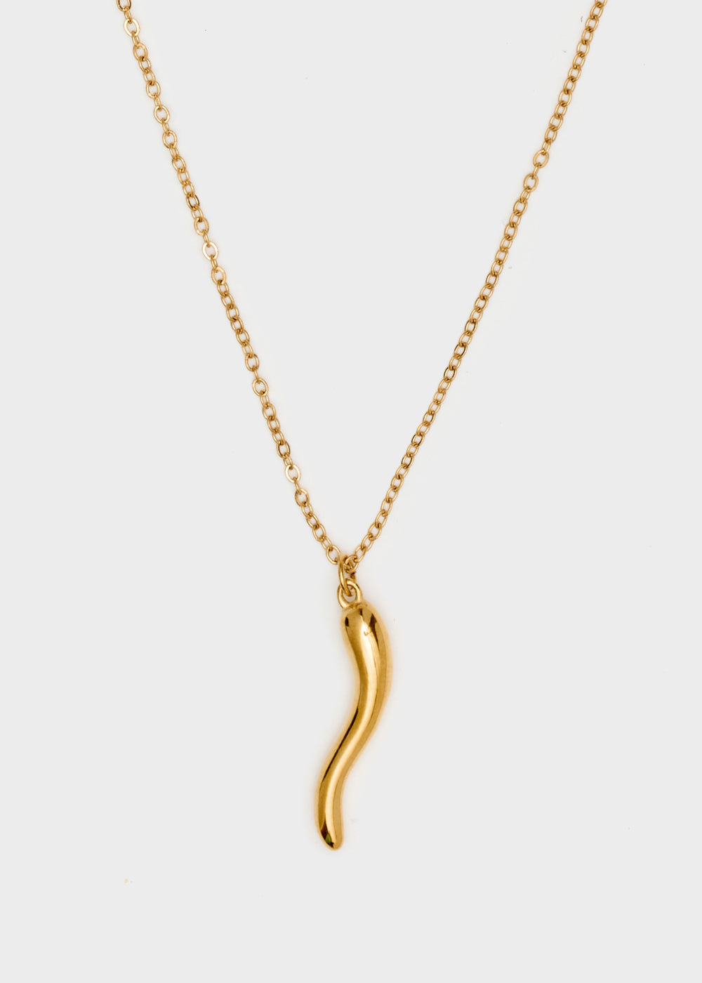 Nalí NECKLACE W/ HORN PENDANT 14KT G.P Qualità Garantita