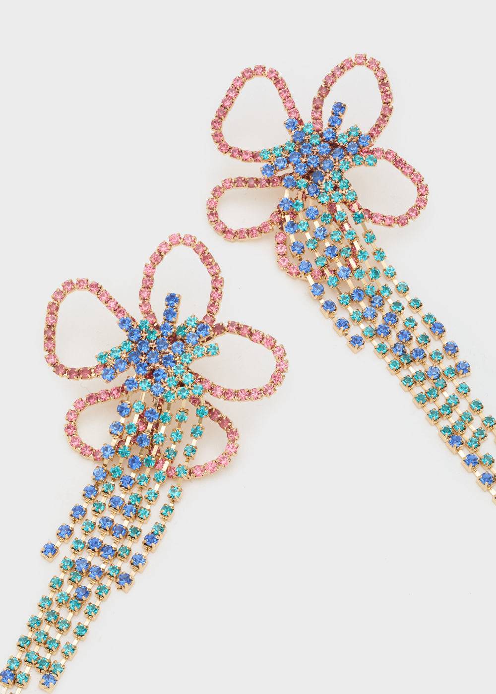 Nalí OVERSIZE FLOWER EARRINGS W/ MULTI STONES Negozi Online