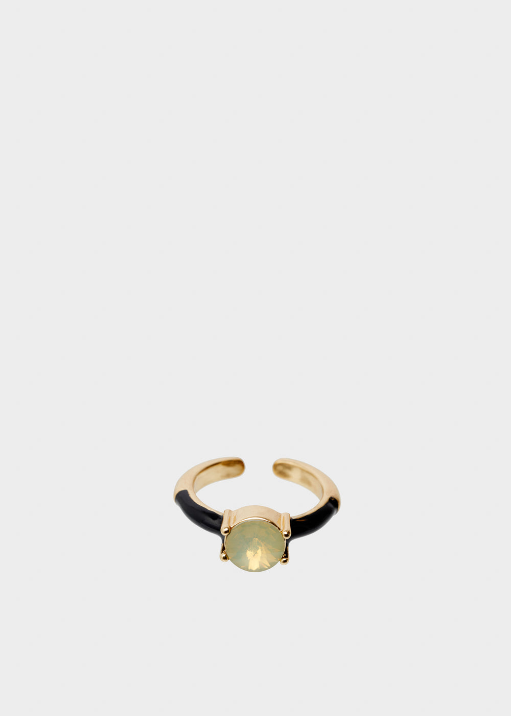 Nalí GLORIA ADJUSTABLE BLACK RING W/ STONE Hotsell