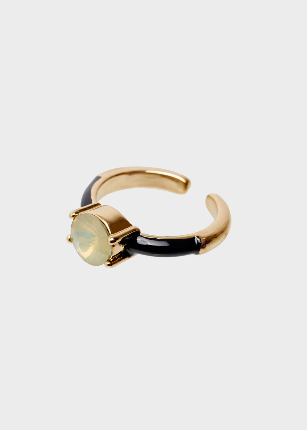 Nalí GLORIA ADJUSTABLE BLACK RING W/ STONE Hotsell
