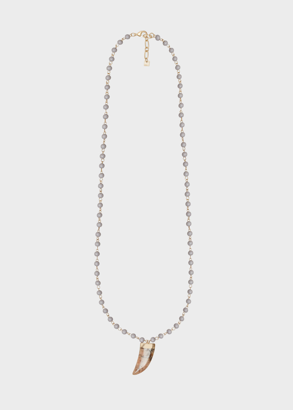 Nalí LONG NECKLACE W/ GRAY SPHERES AND HORN CHARM 2025