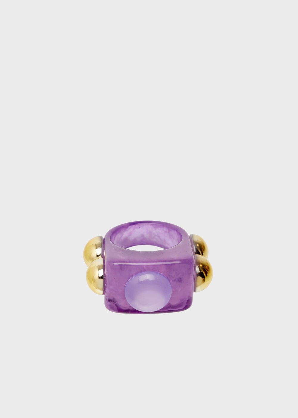 Nalí LEANDRA RING W/ PURPLE RESIN SPHERES Italia