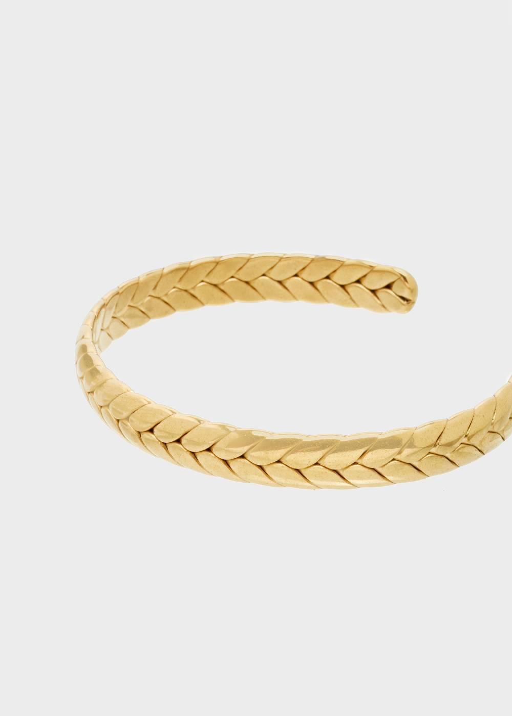Nalí STAIN. STEEL SID LEAF RIGID BRACELET IN GOLD Qualità