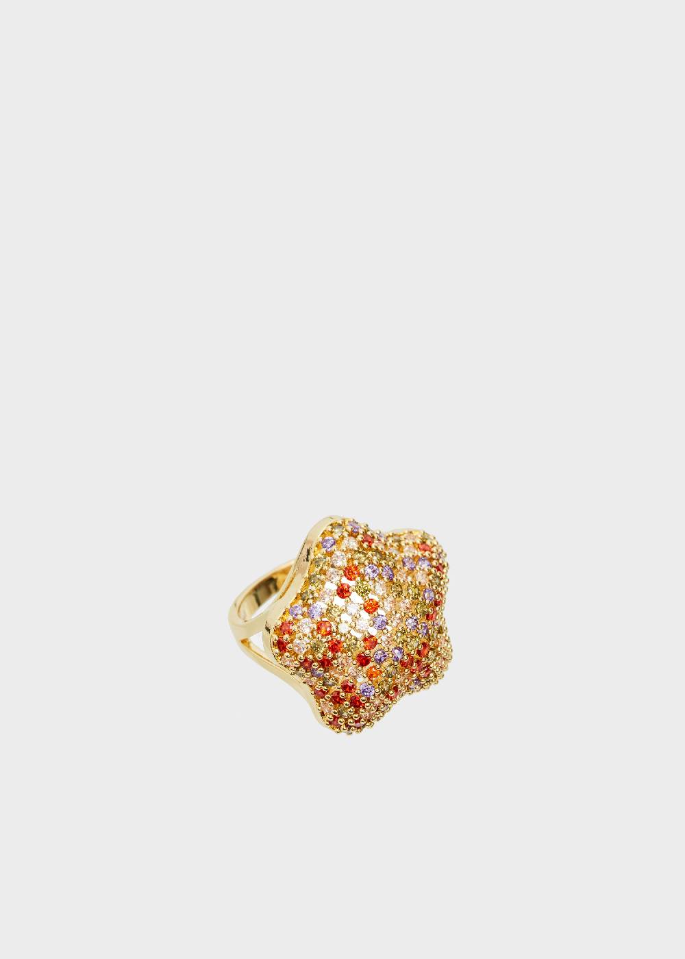 Nalí MABEL STAR RING W/ MULTICOLOR ZIRCONS Vendita