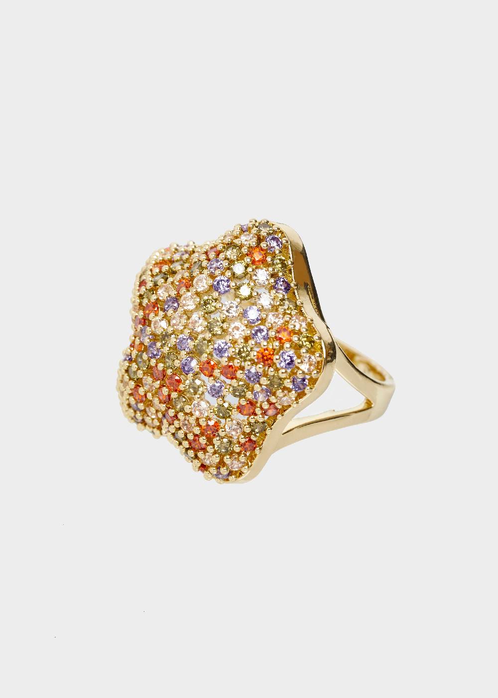 Nalí MABEL STAR RING W/ MULTICOLOR ZIRCONS Vendita
