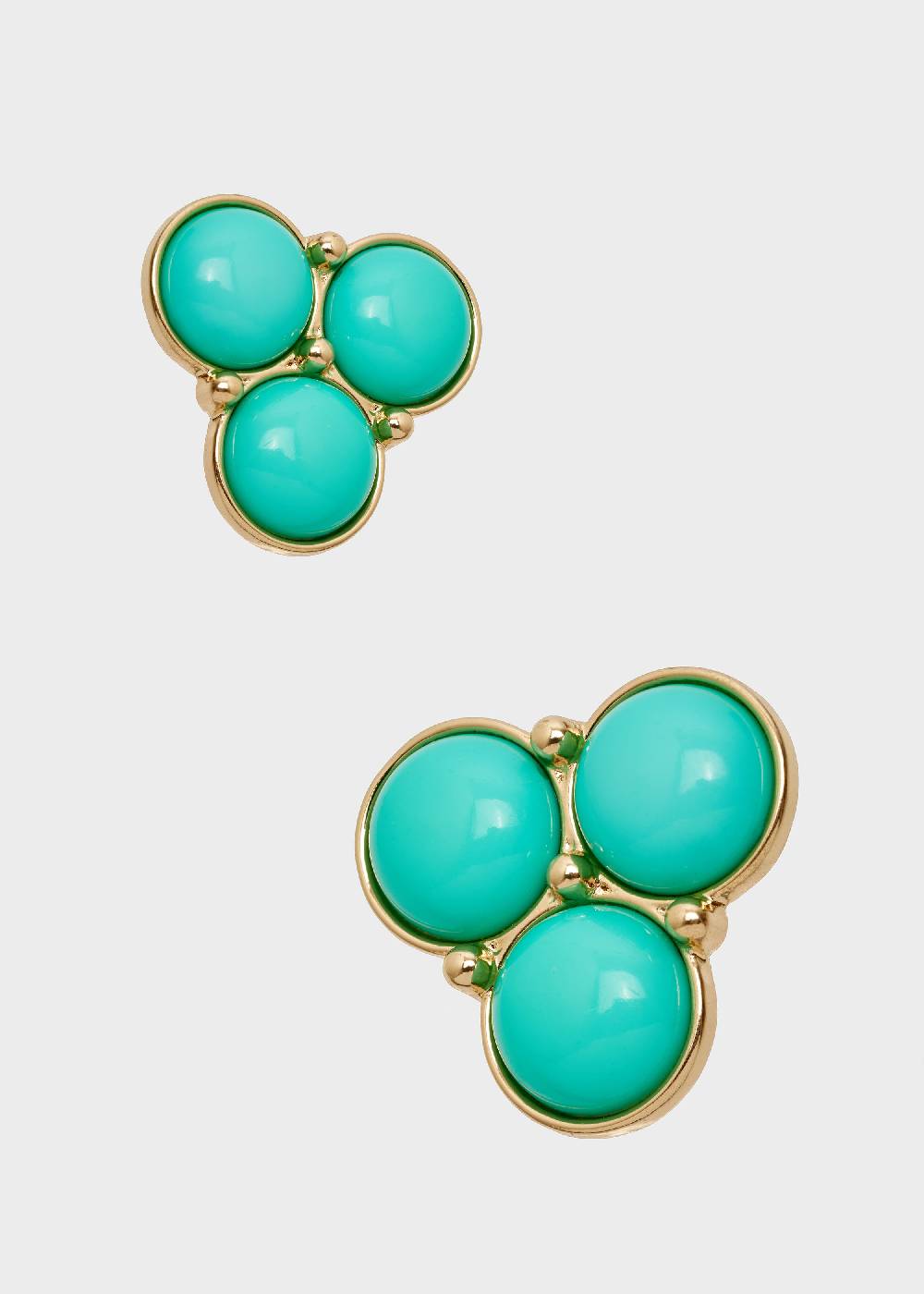 Nalí LIPA EARRINGS IN GREEN RESIN AND GOLD Pezzi Unici