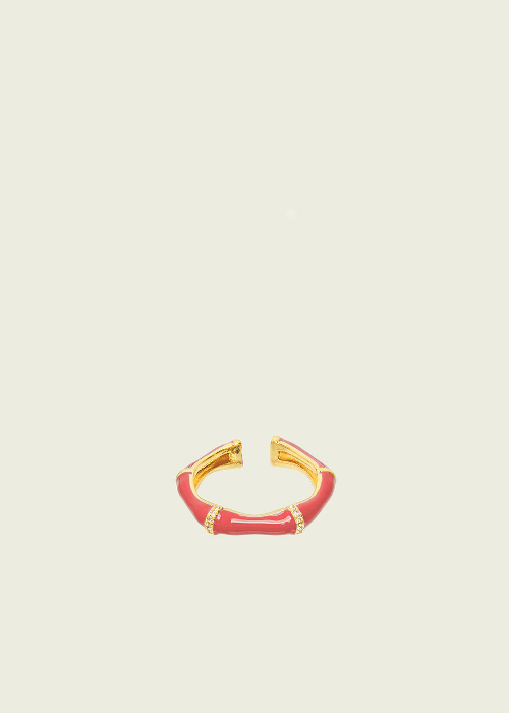 Nalí MERY ENAMEL RING FUSHIA WITH CRYSTALS Consegna Veloce