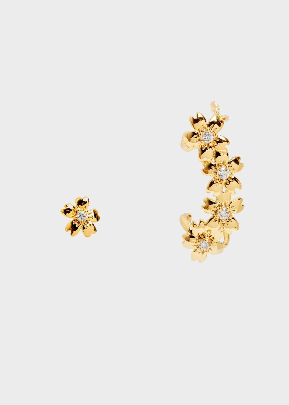 Nalí EARRINGS WITH ZIRCON FLOWERS Fino Al -60%